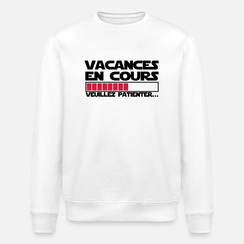 vacances EN COURS - Sweat bio ROLLER Stanley/Stella Unisexe - blanc