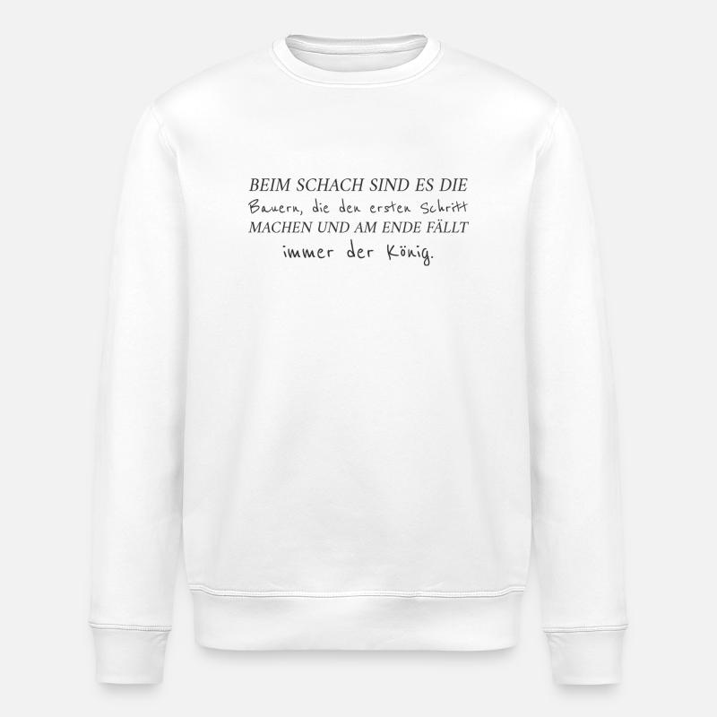 Lustige Spruch Bauern - Stanley/Stella Unisex Bio-Sweatshirt ROLLER - Weiß