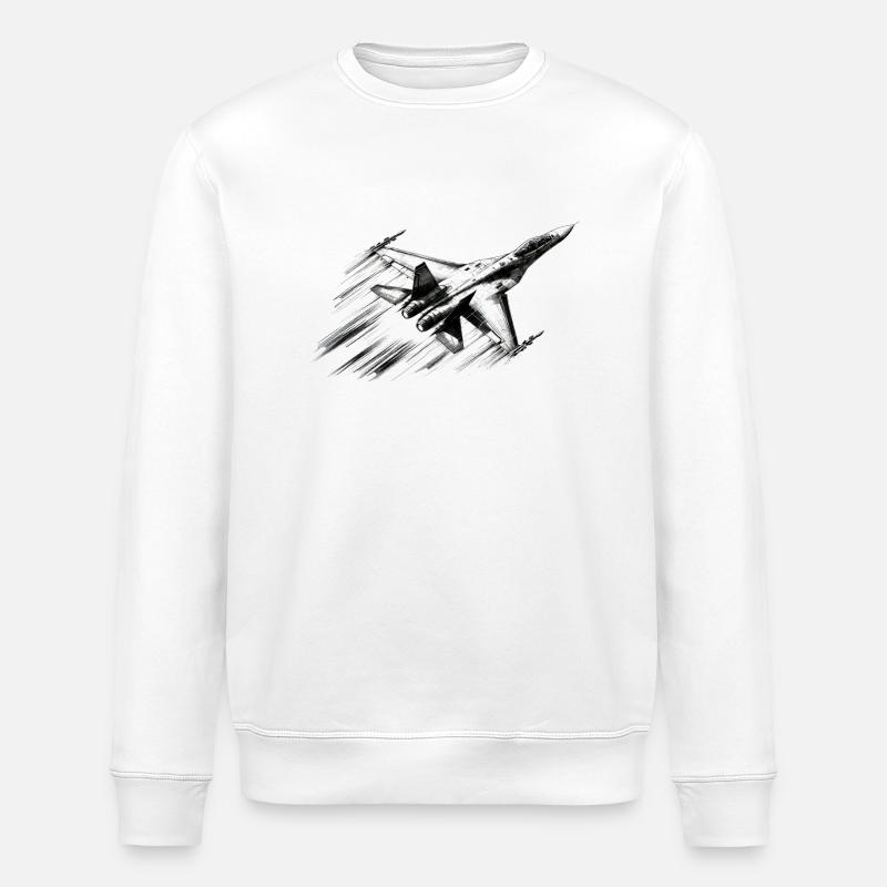 Kampfjet - Stanley/Stella Unisex Bio-Sweatshirt ROLLER - Weiß