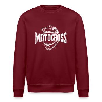 Motocross-Helm Track Geschenkidee Rennsport Fans - Stanley/Stella Unisex Bio-Sweatshirt ROLLER - Weiß - Vorne - Nik (191cm)