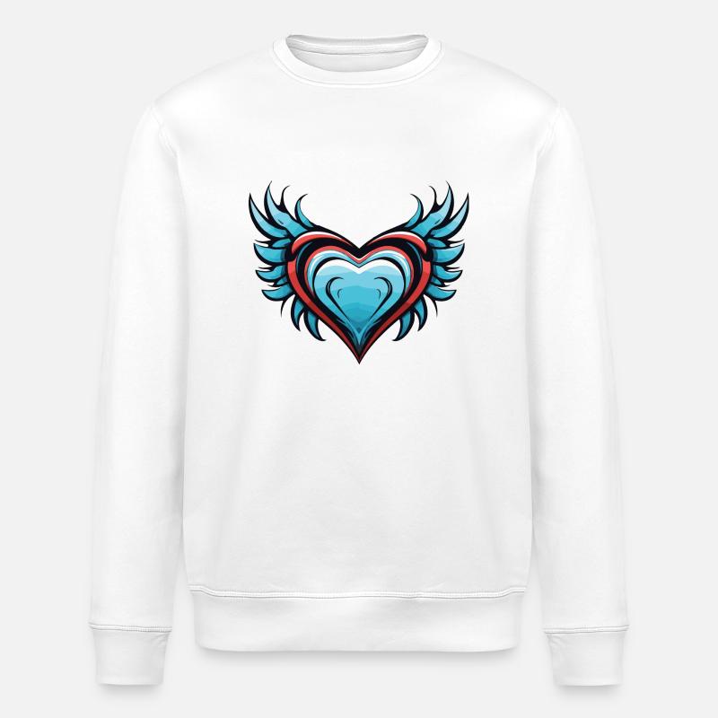 Ailes de cœur - Sweat bio ROLLER Stanley/Stella Unisexe - blanc