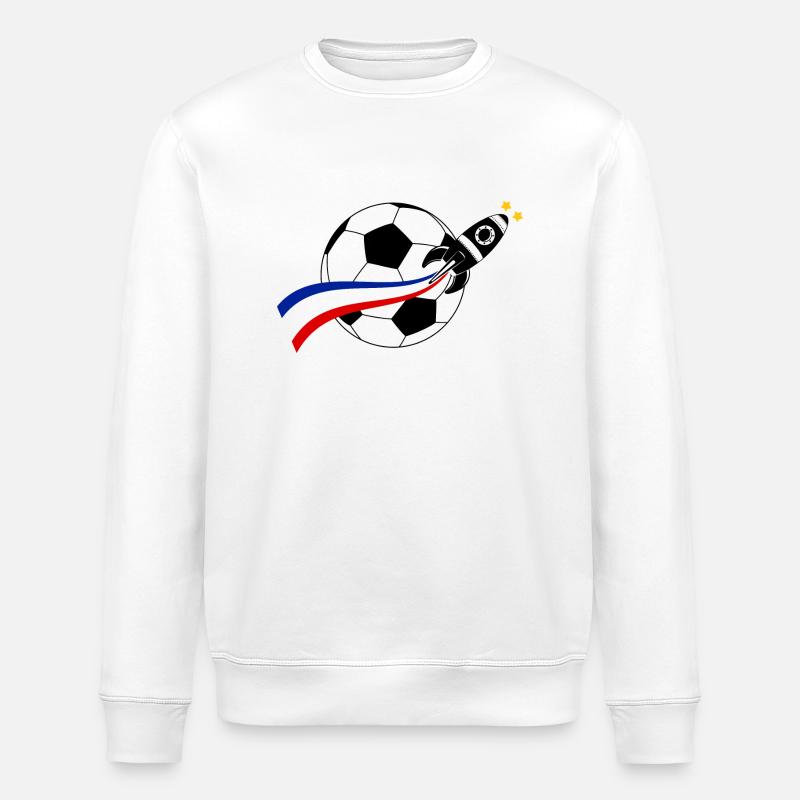 Frankreich Ballon Flagge - Stanley/Stella Unisex Bio-Sweatshirt ROLLER - Weiß