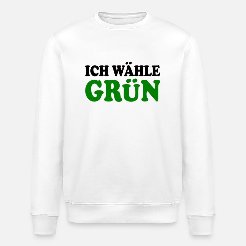 ich wähle grün - Stanley/Stella Unisex Bio-Sweatshirt ROLLER - Weiß