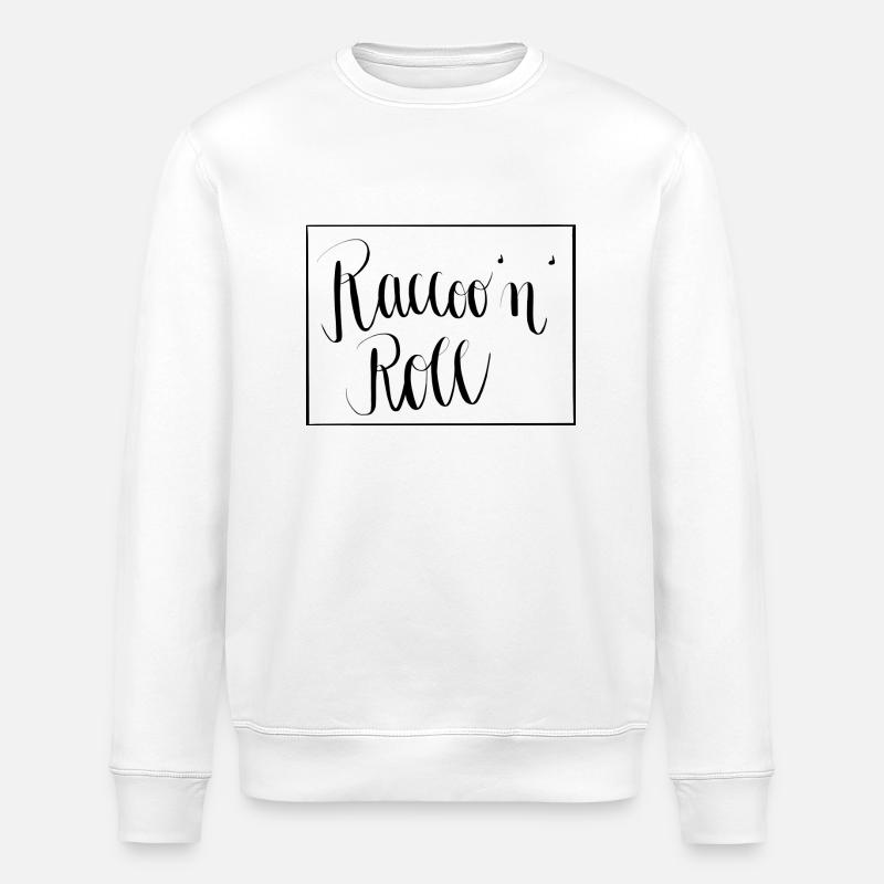 Raccoo'n'Roll - Stanley/Stella Unisex Bio-Sweatshirt ROLLER - Weiß