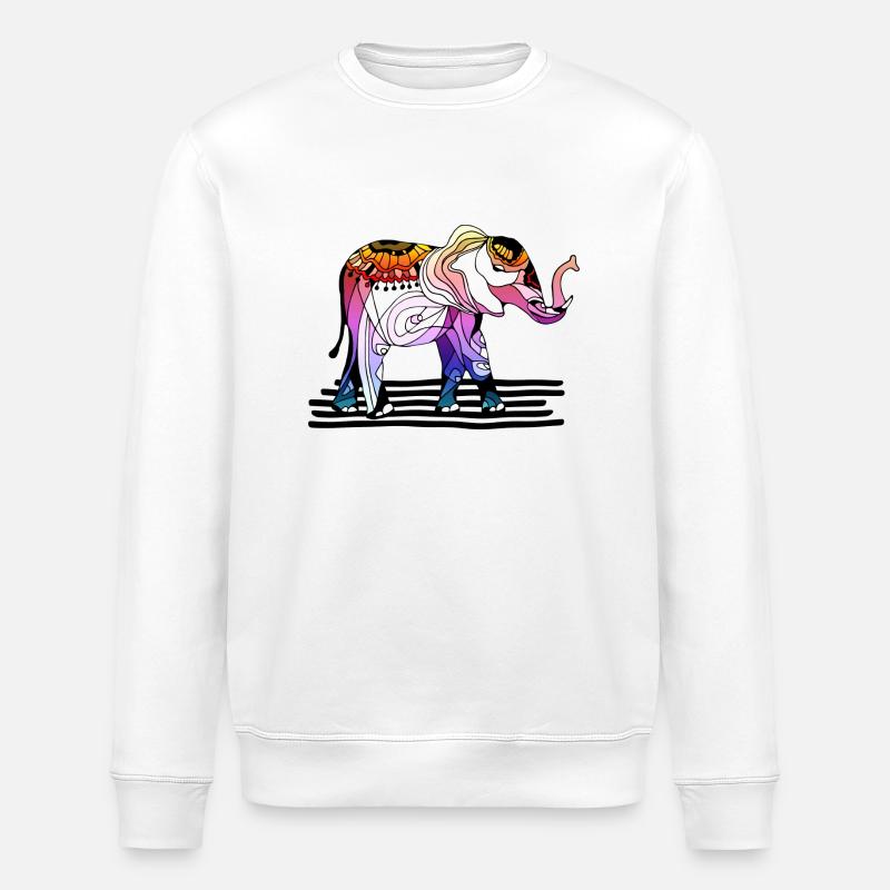 éléphant - Sweat bio ROLLER Stanley/Stella Unisexe - blanc