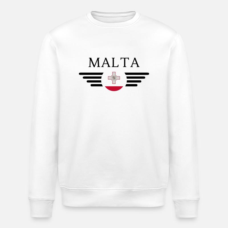 Malta Stil T-Shirt - Stanley/Stella Unisex Bio-Sweatshirt ROLLER - Weiß