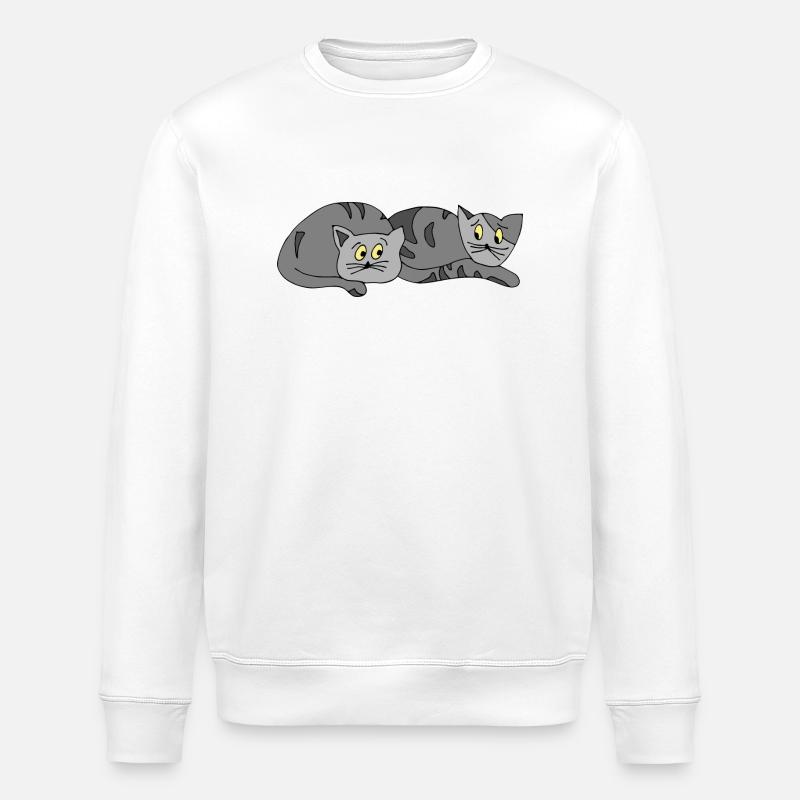 Cats - Stanley/Stella ROLLER Unisex Organic Sweatshirt - white