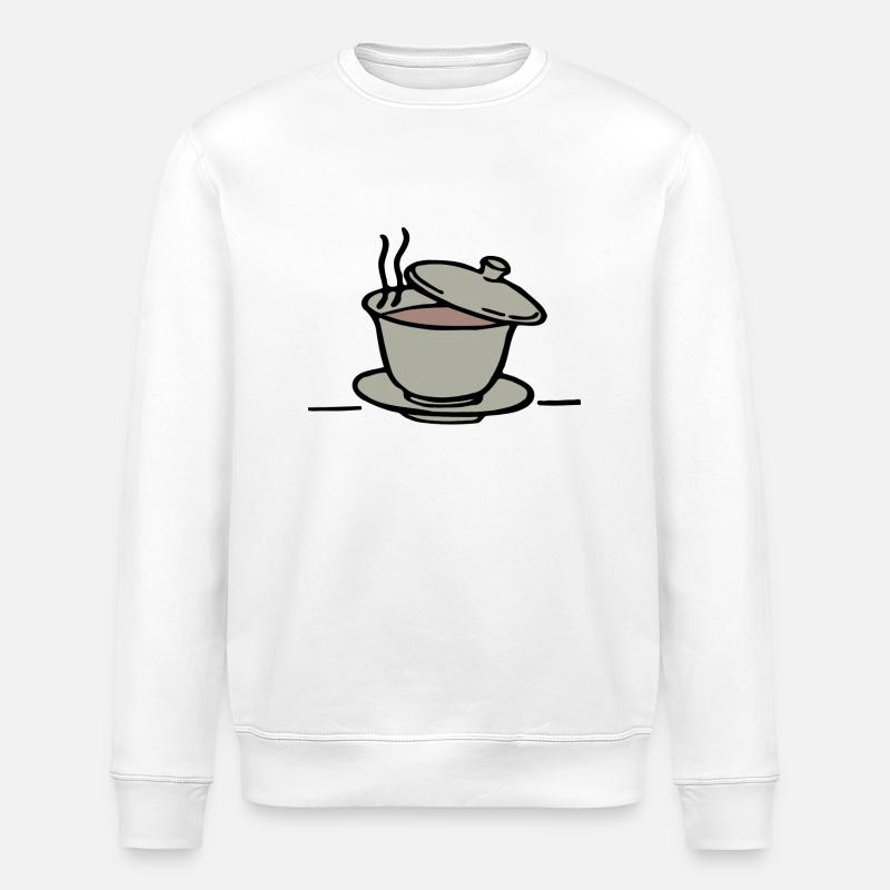 tea breakfast breakfast coffee109 - Stanley/Stella ROLLER Unisex Organic Sweatshirt - white