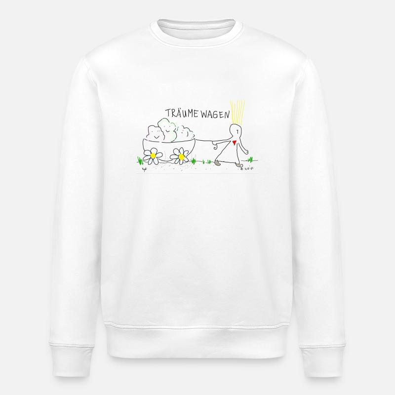Träume wagen - Stanley/Stella Unisex Bio-Sweatshirt ROLLER - Weiß