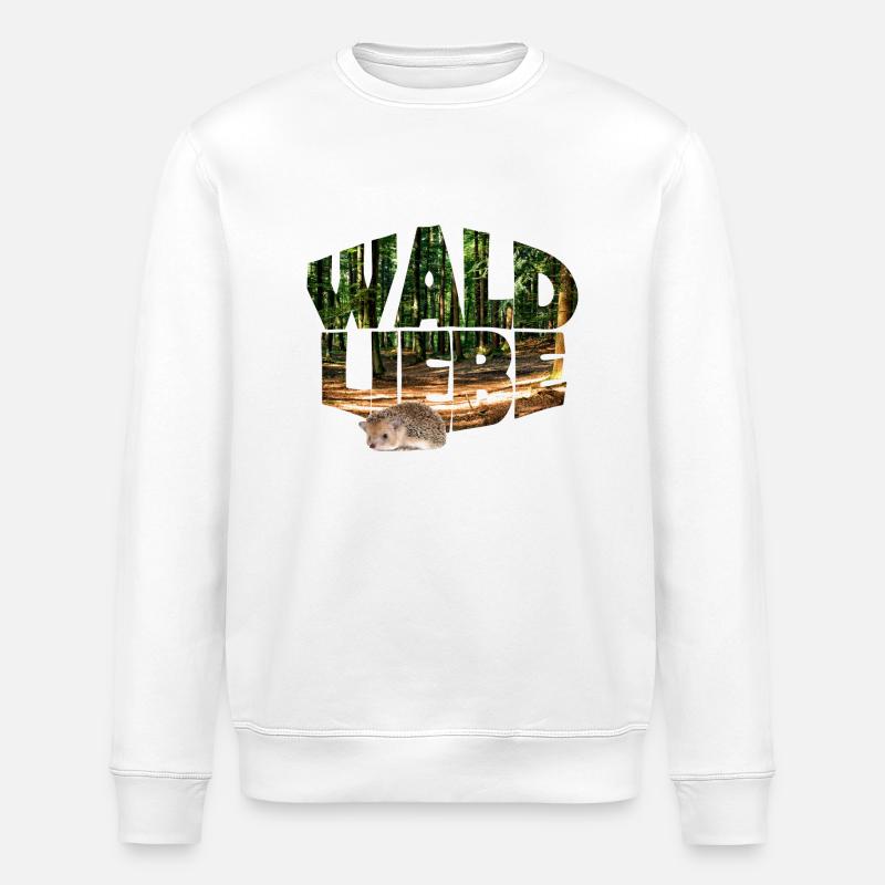 wald 20 waldliebe mit igel - Stanley/Stella Unisex Bio-Sweatshirt ROLLER - Weiß