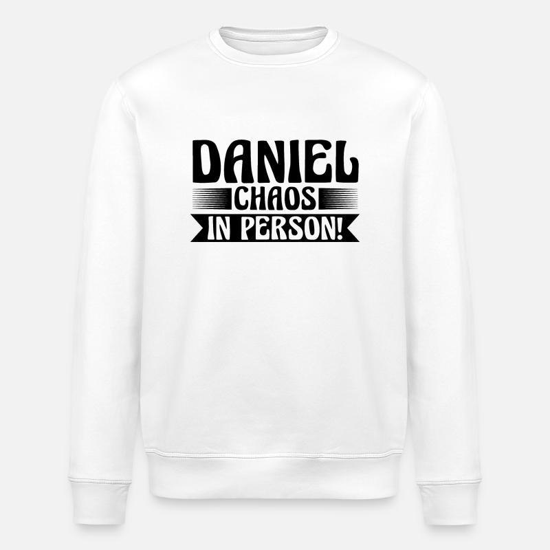 Prénom Daniel - Sweat bio ROLLER Stanley/Stella Unisexe - blanc