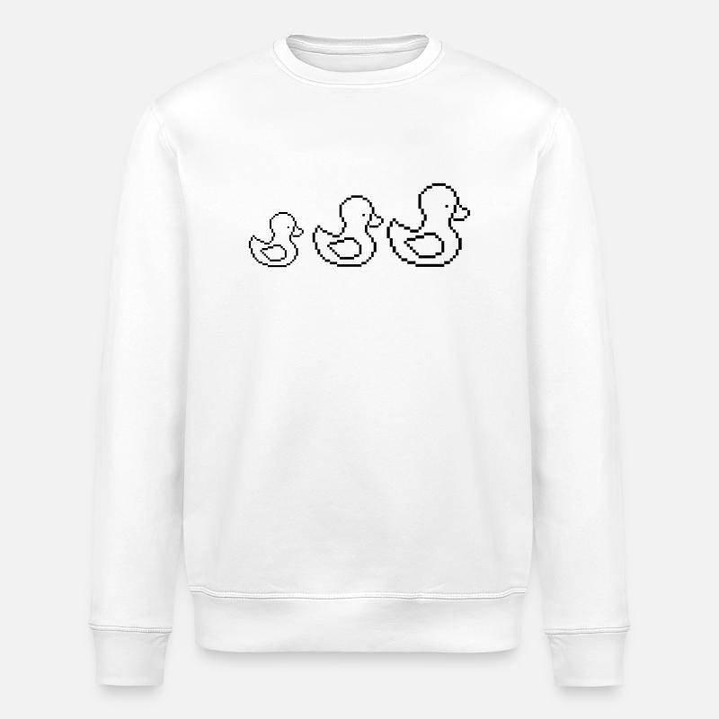 pixel enten - Stanley/Stella Unisex Bio-Sweatshirt ROLLER - Weiß