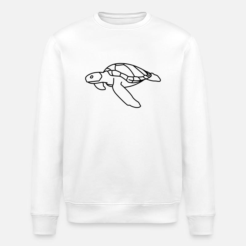 Sea Turtle - Stanley/Stella ROLLER Unisex Organic Sweatshirt - white