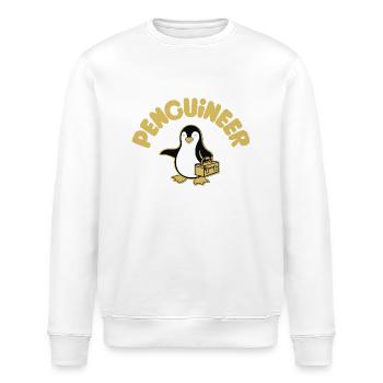 Penguineer Ingenieur Entwickler Lustig Geschenk - Stanley/Stella Unisex Bio-Sweatshirt ROLLER - Weiß - Vorne - Nik (191cm)