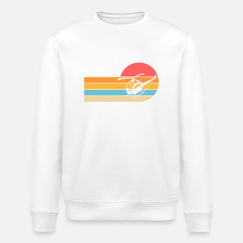 Pilot Hubschrauber Helikopter - Stanley/Stella Unisex Bio-Sweatshirt ROLLER - Weiß
