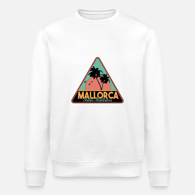Majorque - Sweat bio ROLLER Stanley/Stella Unisexe - blanc