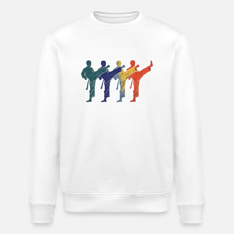 Karaté - cadeau rétro de combattant - Sweat bio ROLLER Stanley/Stella Unisexe - blanc