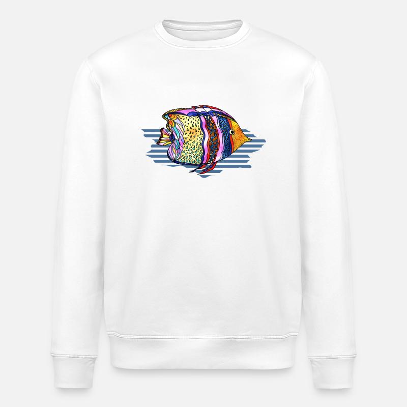 Poisson - Sweat bio ROLLER Stanley/Stella Unisexe - blanc