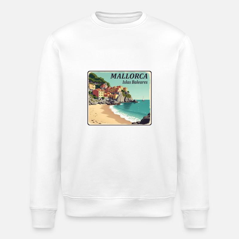 Majorque - Sweat bio ROLLER Stanley/Stella Unisexe - blanc
