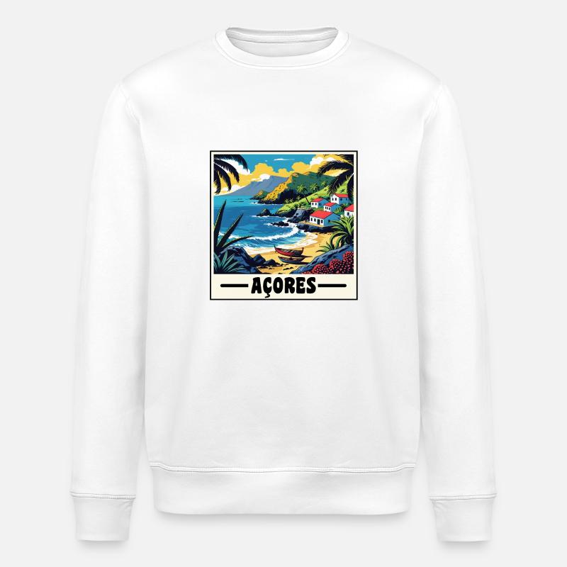 Acores - Stanley/Stella ROLLER Unisex Organic Sweatshirt - white