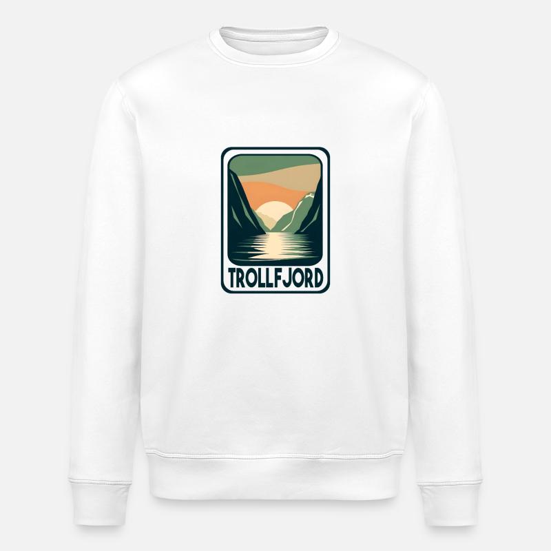 Trollfjord - Stanley/Stella Unisex Bio-Sweatshirt ROLLER - Weiß