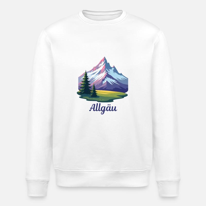 Allgäu bunt comic - Stanley/Stella Unisex Bio-Sweatshirt ROLLER - Weiß