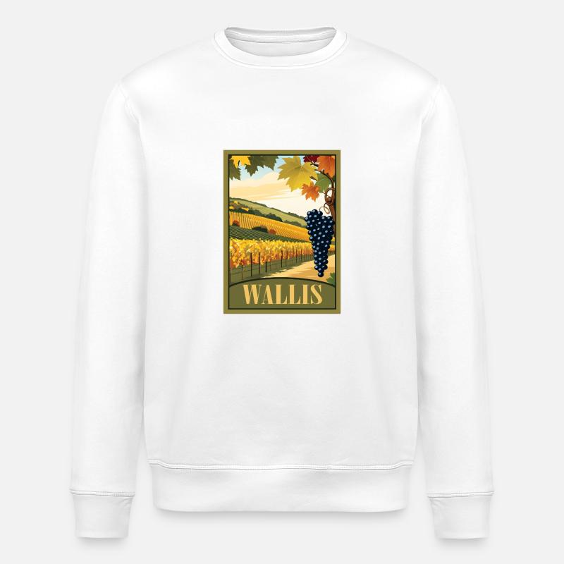 Vignoble valaisan - Sweat bio ROLLER Stanley/Stella Unisexe - blanc