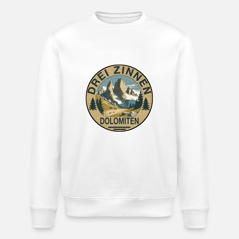 Drei Zinnen rund - Stanley/Stella Unisex Bio-Sweatshirt ROLLER - Weiß