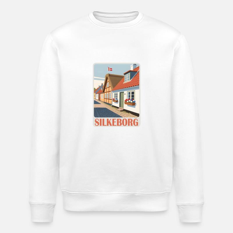Silkeborg Dänemark - Stanley/Stella Unisex Bio-Sweatshirt ROLLER - Weiß
