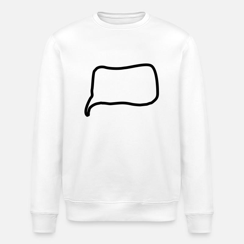 Speech bubble line - Stanley/Stella ROLLER Unisex Organic Sweatshirt - white