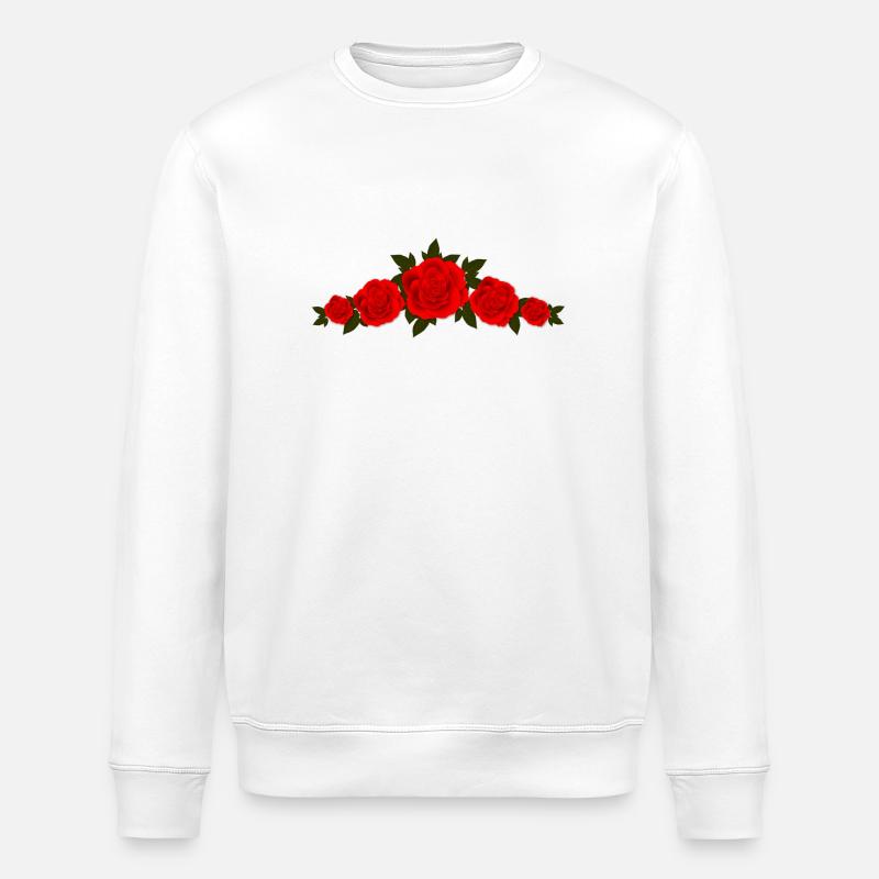 roses - Sweat bio ROLLER Stanley/Stella Unisexe - blanc