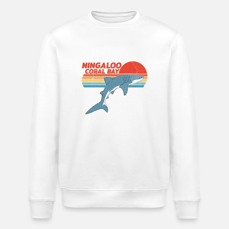 Requin-baleine - Sweat bio ROLLER Stanley/Stella Unisexe - blanc