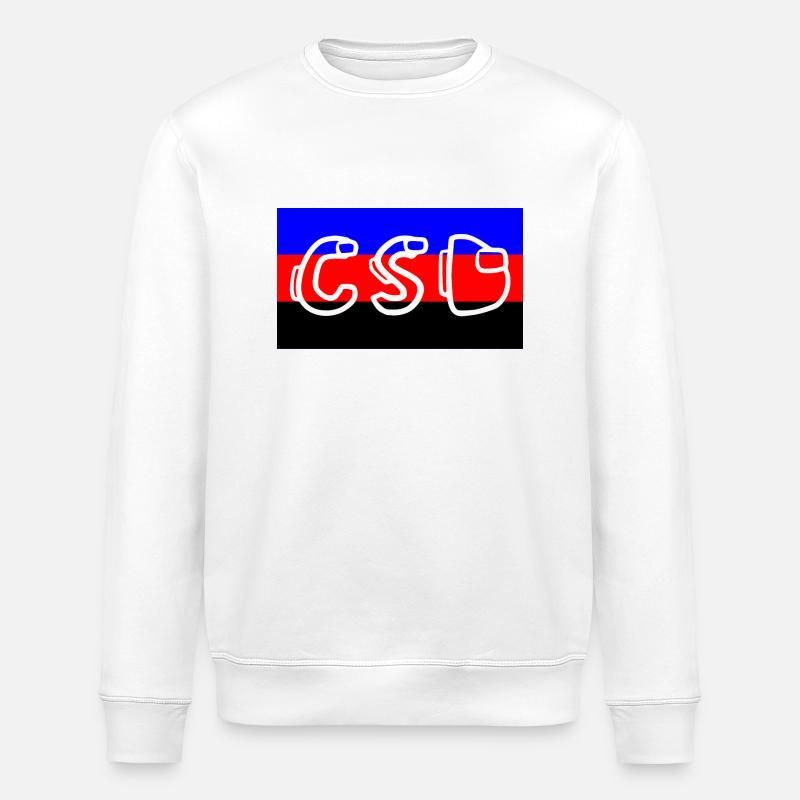 Polyamorous Pride Flag CSD - Stanley/Stella ROLLER Unisex Organic Sweatshirt - white