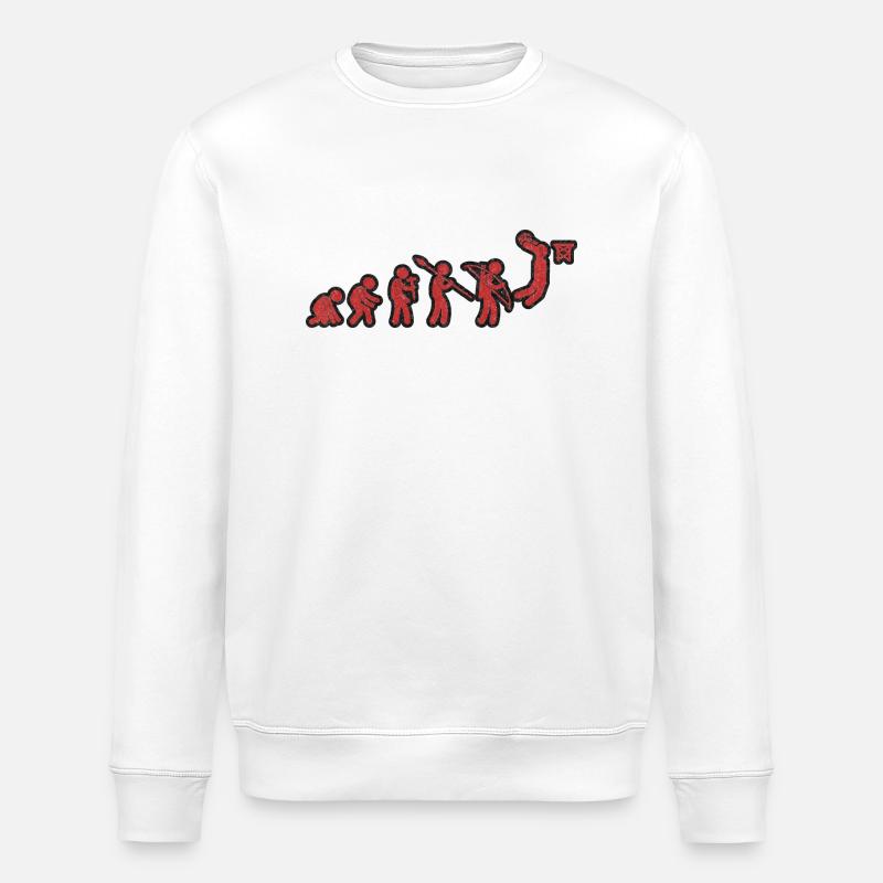 Evolution Basket-ball Rouge Grunge - Sweat bio ROLLER Stanley/Stella Unisexe - blanc