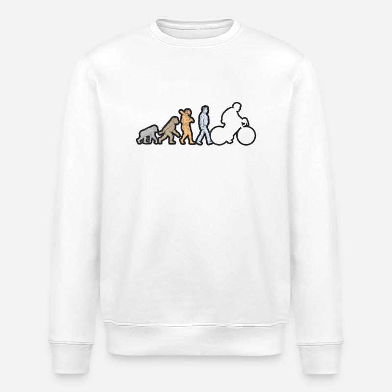 Vélo Evolution Blanc Grunge - Sweat bio ROLLER Stanley/Stella Unisexe - blanc