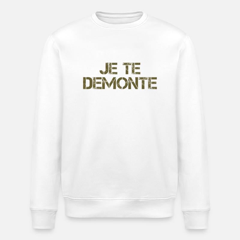 Je te Démonte - Sweat bio ROLLER Stanley/Stella Unisexe - blanc