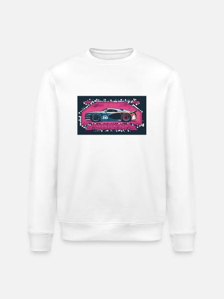 Nightlife Racecar Blue - Stanley/Stella Unisex Bio-Sweatshirt ROLLER - Weiß