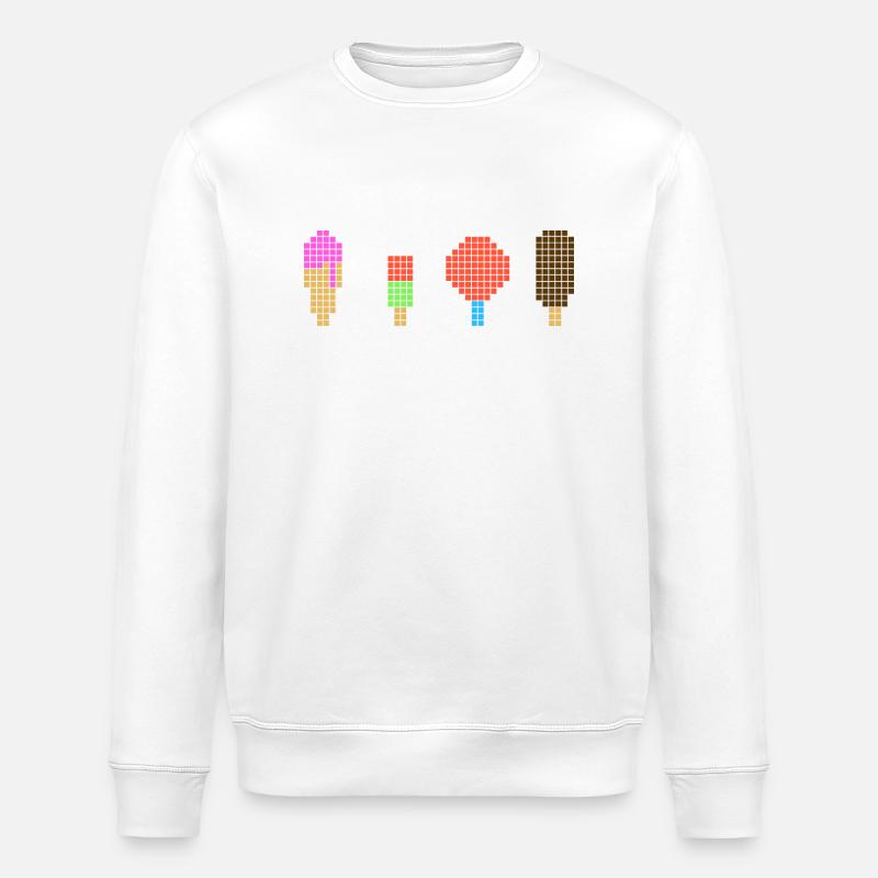 Pixel Eis - Retro Eiscreme - Sweat bio ROLLER Stanley/Stella Unisexe - blanc