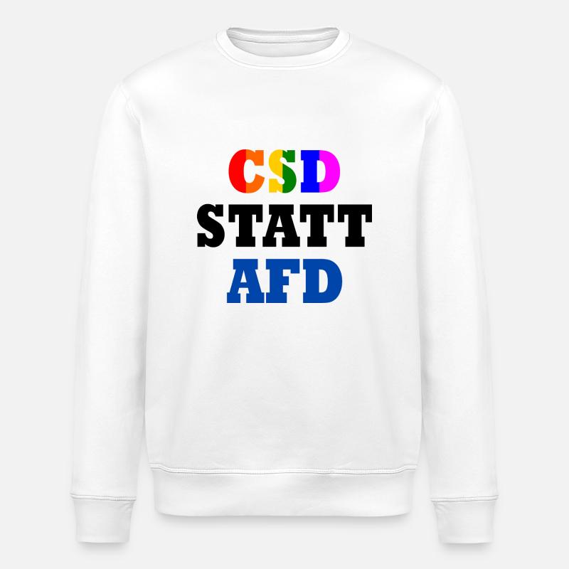 Csd statt afd - Stanley/Stella Unisex Bio-Sweatshirt ROLLER - Weiß