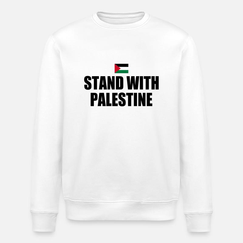 Stand with palestine - Sweat bio ROLLER Stanley/Stella Unisexe - blanc