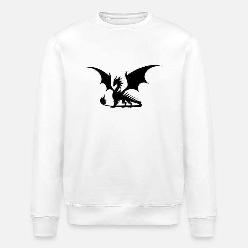 Dragon impressionnant avec des ailes - Sweat bio ROLLER Stanley/Stella Unisexe - blanc