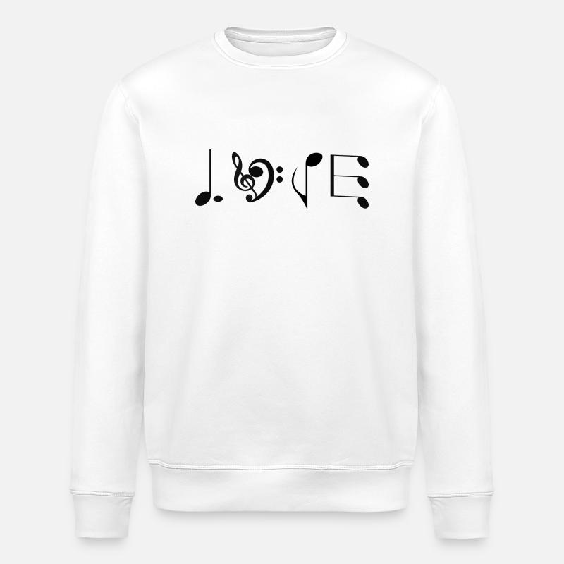 Love Music - originelle Geschenkidee - Stanley/Stella Unisex Bio-Sweatshirt ROLLER - Weiß