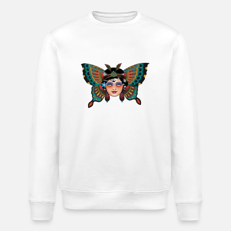 Butterfly - Stanley/Stella Unisex Bio-Sweatshirt ROLLER - Weiß