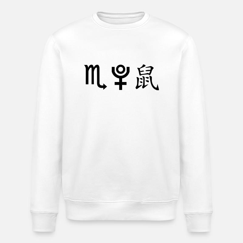skorpion pluto ratte - Stanley/Stella Unisex Bio-Sweatshirt ROLLER - Weiß