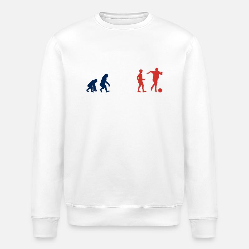 Fußball Frankreich Evolution Fußballer - Stanley/Stella Unisex Bio-Sweatshirt ROLLER - Weiß