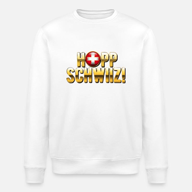 Hopp Schwiiz - Stanley/Stella Unisex Bio-Sweatshirt ROLLER - Weiß
