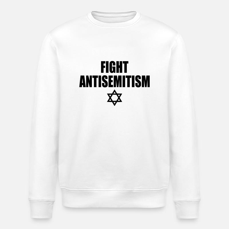 fight antisemitism - Stanley/Stella Unisex Bio-Sweatshirt ROLLER - Weiß