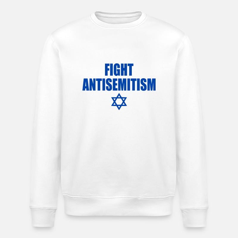 fight antisemitism - Stanley/Stella Unisex Bio-Sweatshirt ROLLER - Weiß