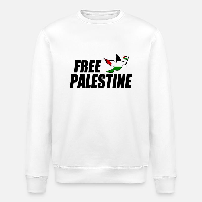 Free palestine - Stanley/Stella Unisex Bio-Sweatshirt ROLLER - Weiß