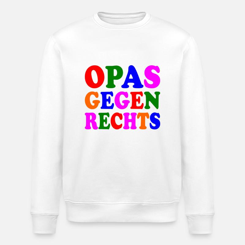 Opas gegen rechts - Stanley/Stella Unisex Bio-Sweatshirt ROLLER - Weiß